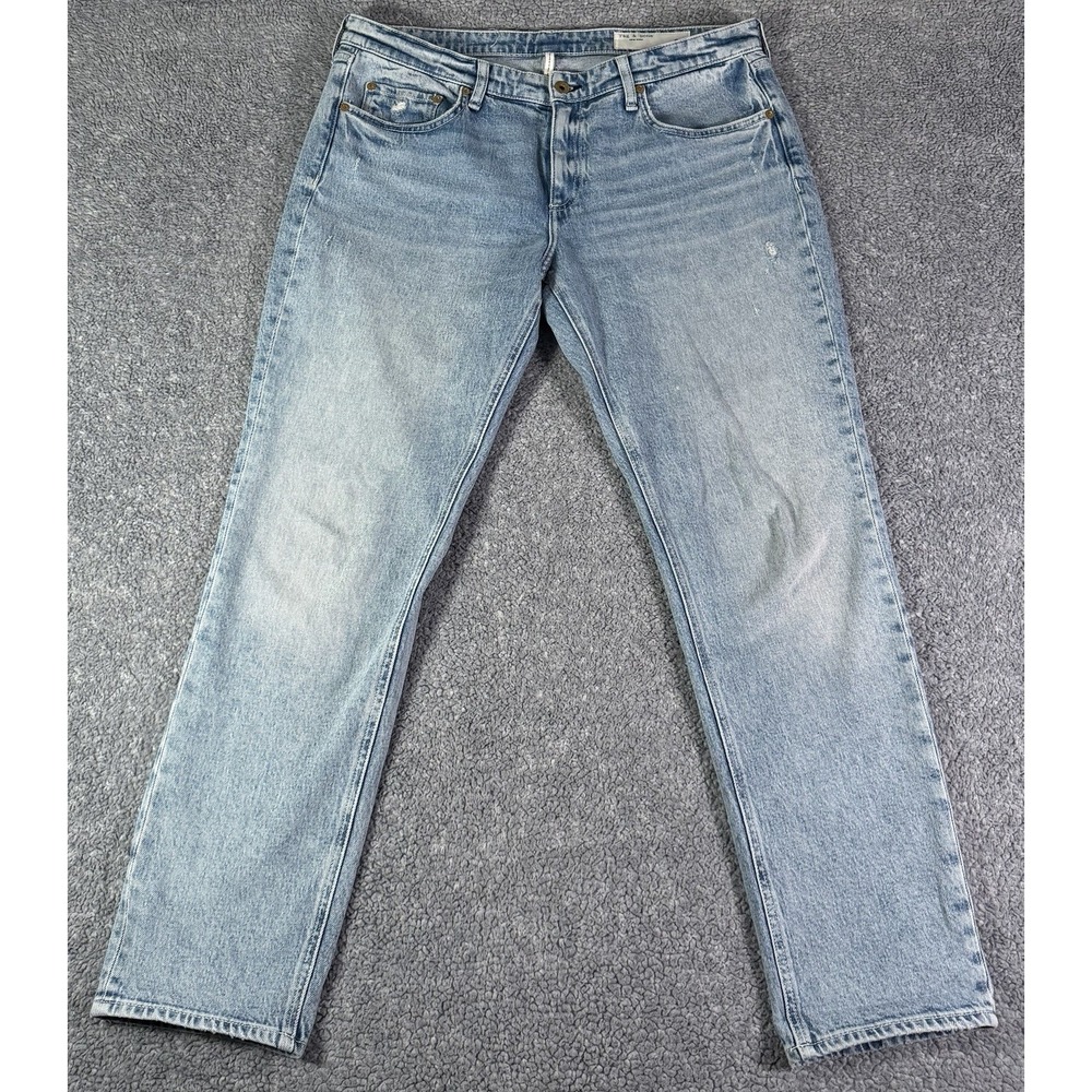 Rag and Bone Dre Boyfriend Jeans Womens 32 Blue Light Wash Low Rise Slim USA